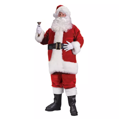 Adult Regency Plush Santa Suit Plus Size Costume