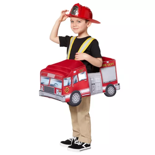 Toddler Light-Up Firetruck Ride-Along Costume