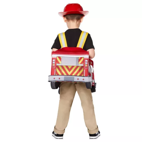 Toddler Light-Up Firetruck Ride-Along Costume