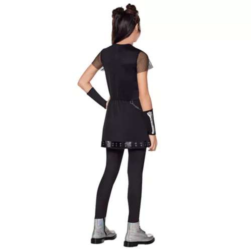 Kids Silver Skeleton Dress Costume