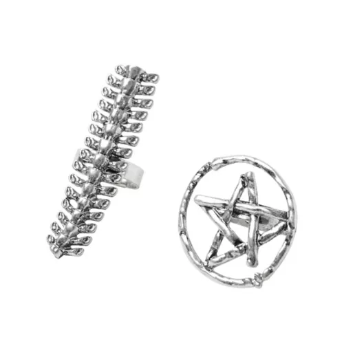 Pentagram Witch Rings Set