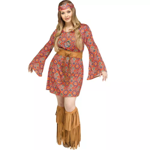 Adult Free Spirit Hippie Plus Size Costume 3 Adult Free Spirit Hippie Plus Size Costume