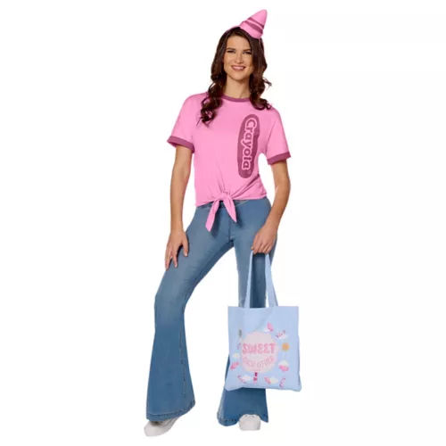 Adult Be Sweet Pink Crayon Costume Kit - Crayola 3 Adult Be Sweet Pink Crayon Costume Kit - Crayola