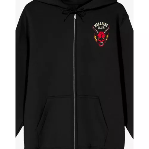 Hellfire Club Zip Hoodie - Stranger Things 6 Hellfire Club Zip Hoodie - Stranger Things