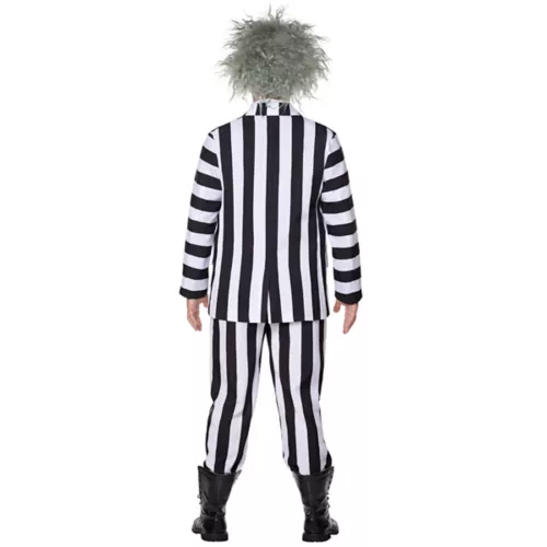 Adult Beetlejuice Striped Suit