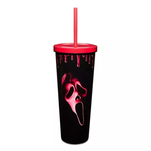 Ghost Face Red Blood Drip Cup with Straw - 20 oz.