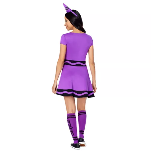 Adult Vivid Violet Crayon Dress Costume -  Crayola
