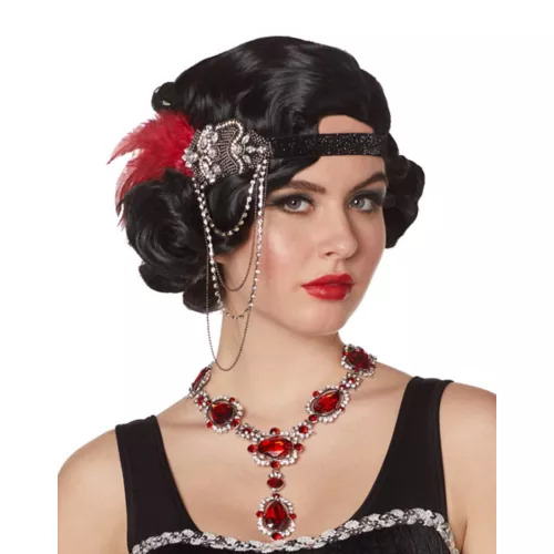 \'20s Beaded Feather Headband