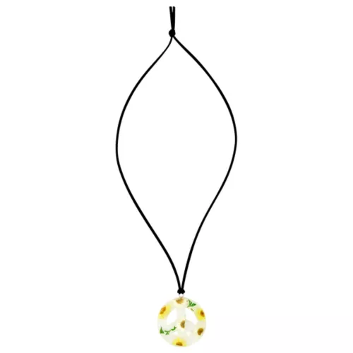 \'60s Sunflower Peace Necklace