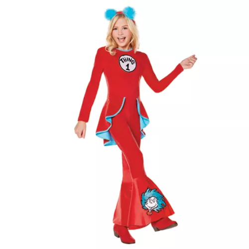 Kids Thing 1 and Thing 2 Bell Bottom Costume - Dr. Seuss