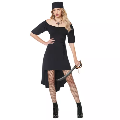 Adult Black Peasant Dress