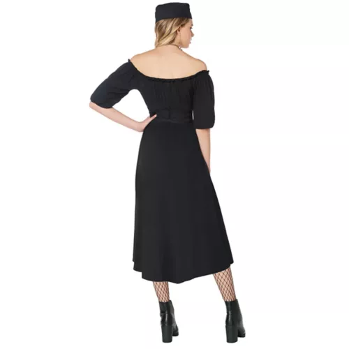 Adult Black Peasant Dress