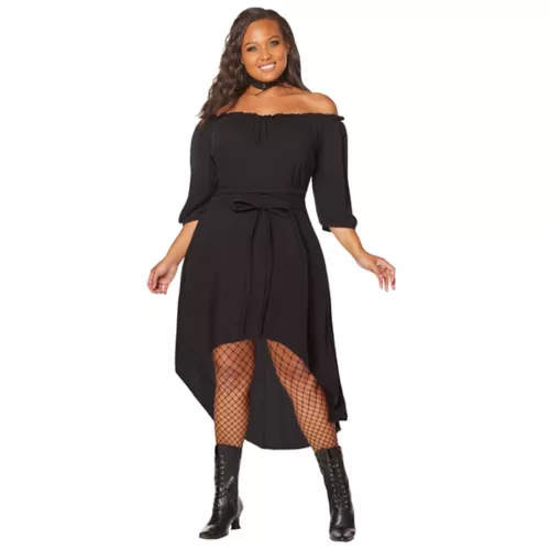 Adult Black Peasant Dress