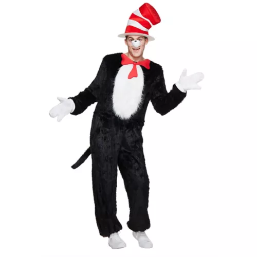 Adult Cat in the Hat One Piece Costume - Dr. Seuss