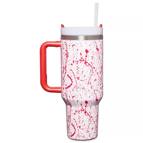 Blood Splatter Travel Tumbler with Straw - 40 oz.