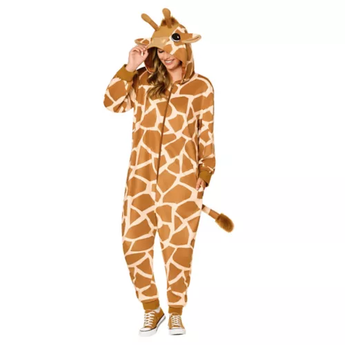 Adult Giraffe Jumpsuit Costume