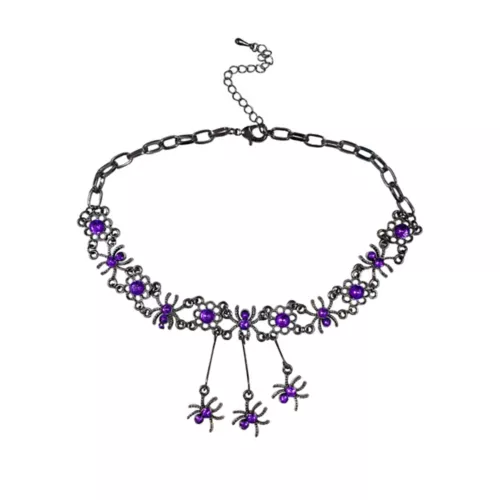 Spider Dangle Choker Necklace