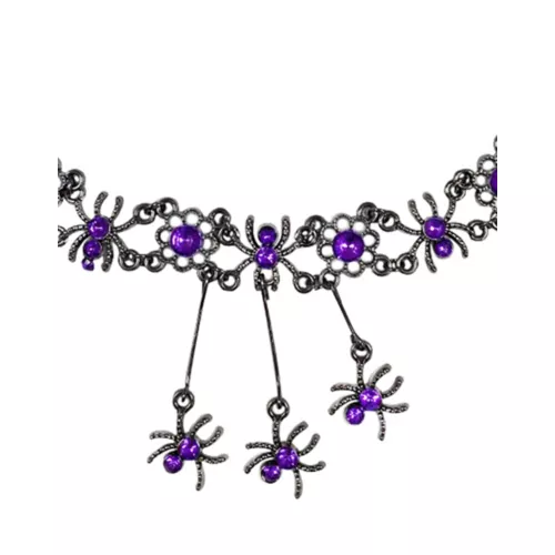 Spider Dangle Choker Necklace
