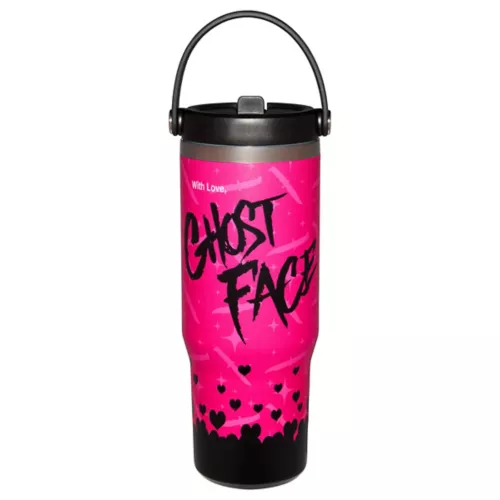 Ghost Face Heart Travel Tumbler with Handle - 30 oz.