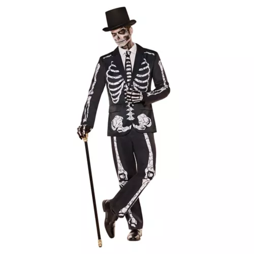 Adult Black Skeleton Suit