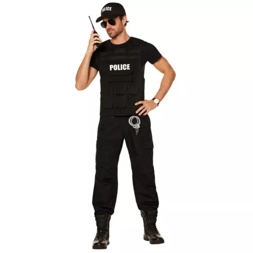 Adult Black Police Vest