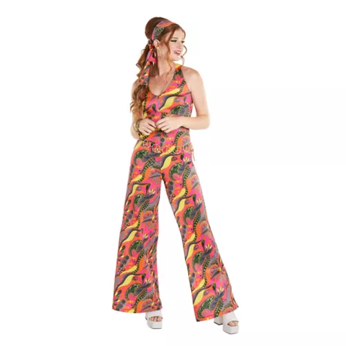 Adult 60s Hippie Jumpsuit Costume