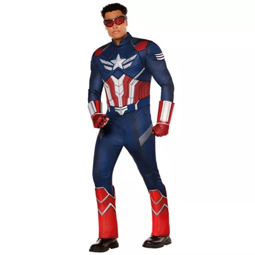 Adult Captain America Muscle Jumpsuit Costume - Captain America: Brave New World