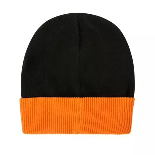 Black and Orange Spider Web Beanie Hat