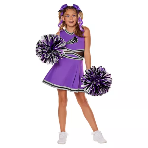 Kids Purple Cheerleader Costume