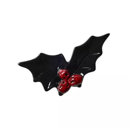 Gothic Holly Leaf Ceramic Tray 3 Gothic Holly Leaf Ceramic Tray