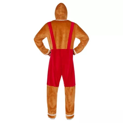 Adult Gingerbread Jumpsuit Costume