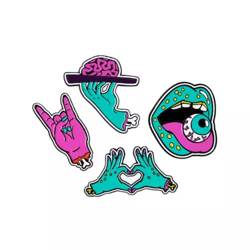 Zombie Pin Set - 4 Pack 6 Zombie Pin Set - 4 Pack