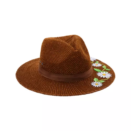 \'60s Flower Embroidered Hippie Hat