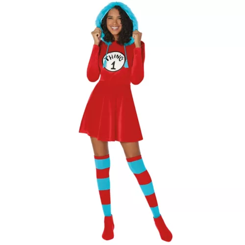 Adult Thing 1 Dress Plus Size Costume - Dr. Seuss