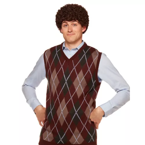 Dale Sweater Vest and Wig - Step Brothers
