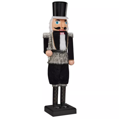 5 Ft 2 In Light-Up Collapsible Animated Black Soldier Nutcracker 4 5 Ft 2 In Light-Up Collapsible Animated Black Soldier Nutcracker