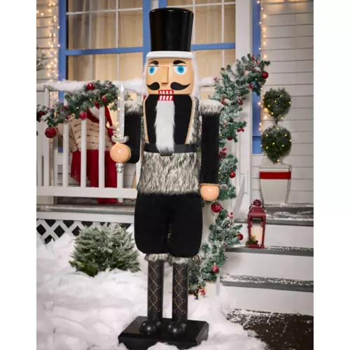 5 Ft 2 In Light-Up Collapsible Animated Black Soldier Nutcracker 9 5 Ft 2 In Light-Up Collapsible Animated Black Soldier Nutcracker