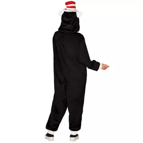 Adult Cat in the Hat Jumpsuit Plus Size Costume