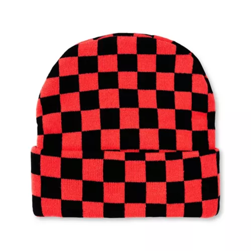 Black and Red Checker Gengar Cuff Beanie Hat - Pokémon