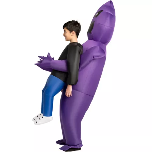 Kids Light-Up Purple Ghoul Pick-Me-Up Inflatable Costume