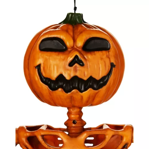 3 Ft Rotten Pumpkin Skeleton Hanging Prop 6 3 Ft Rotten Pumpkin Skeleton Hanging Prop