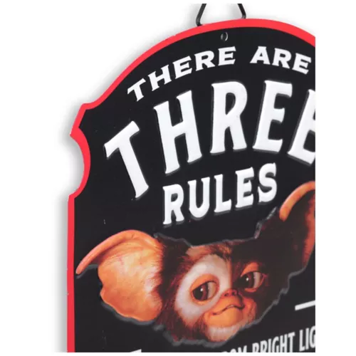 Three Rules Gizmo Sign - Gremlins - Halloween & Costume Stores
