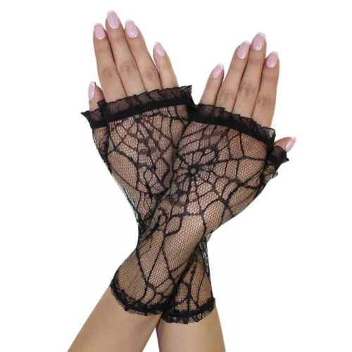 Ruffle Lace Fingerless Gloves
