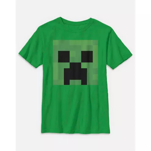 Kids Green Creeper T Shirt - Minecraft