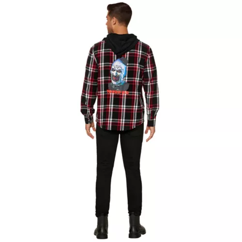 Adult Art the Clown Hooded Flannel - Terrifier