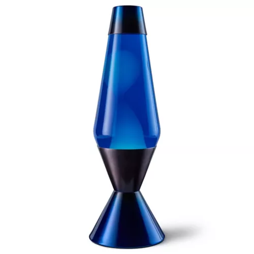 16.3 Inch Metallic Blue and Black Lava Lamp