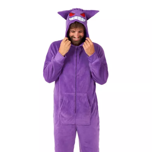 Adult Gengar Hooded Jumpsuit Costume - Pokémon