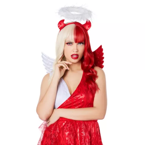 Heat Resistant Angel and Devil Split Wig
