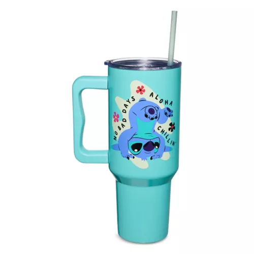 Aloha Stitch Travel Tumbler with Straw 40 oz. - Lilo & Stitch
