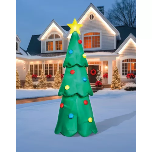 8 Ft Light-Up Twinkle Christmas Tree Inflatable Decoration 4 8 Ft Light-Up Twinkle Christmas Tree Inflatable Decoration